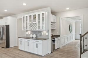 Wine/Buffet Bar Connecting Kitchen & Dining Rooms