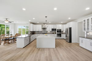 Stainless Steel Appliances and Large Center Island w/ Seating