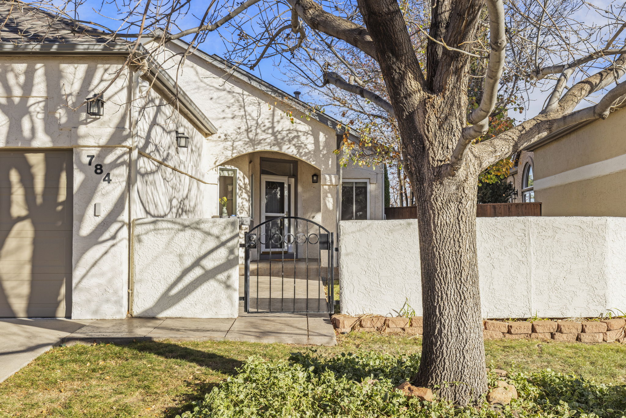 Idyllic front porch and charming entrance