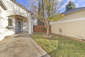 Idyllic front porch and charming entrance