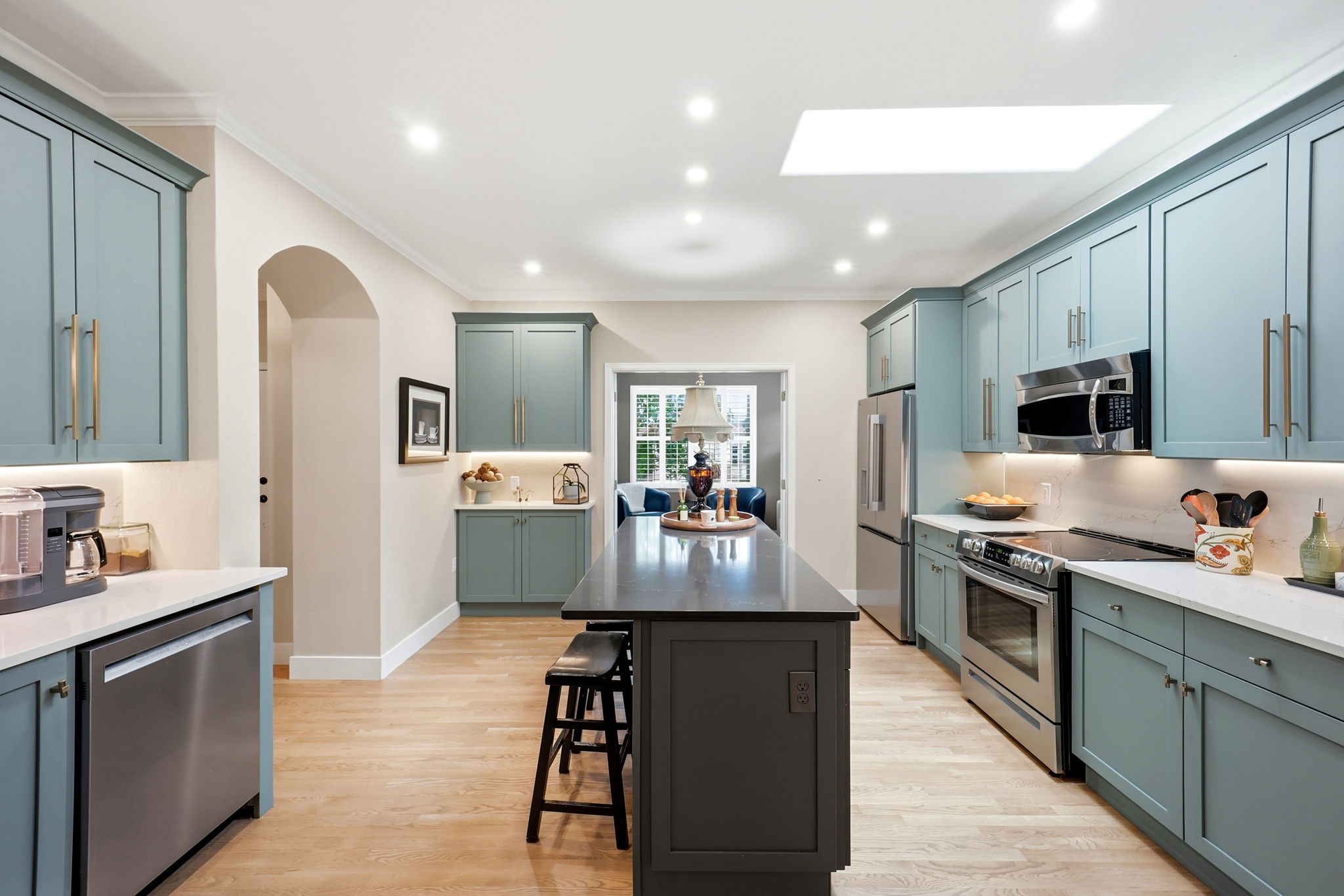 KITCHEN ISLAND AND VIEW