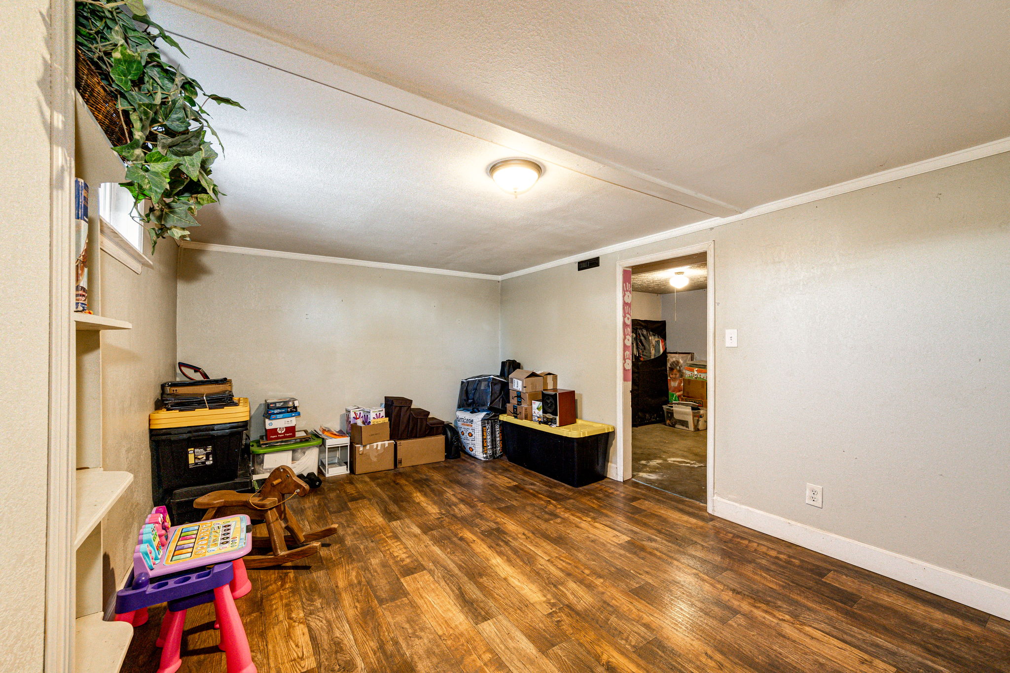 Room off of the family room area in the basement