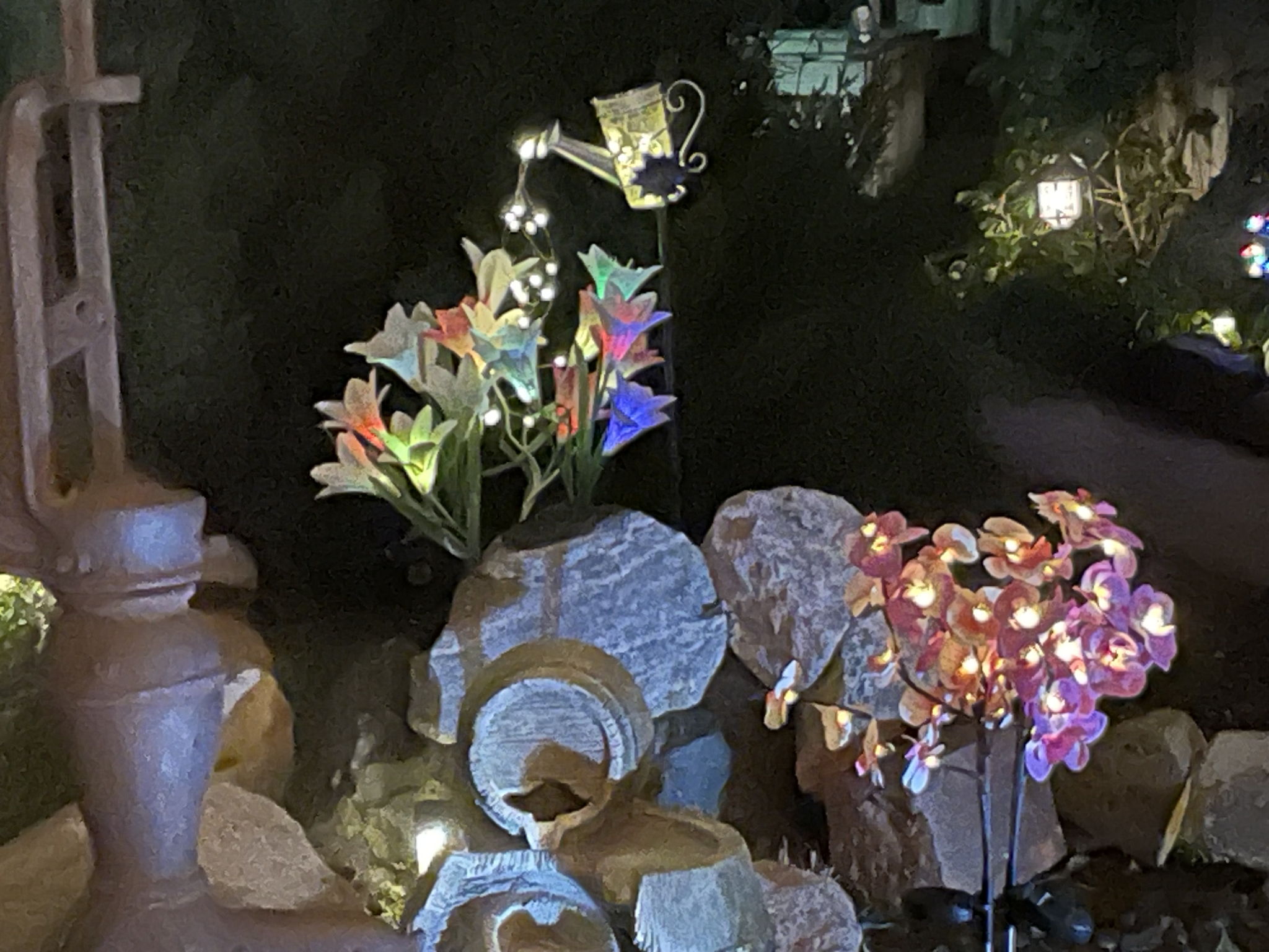 Backyard at night