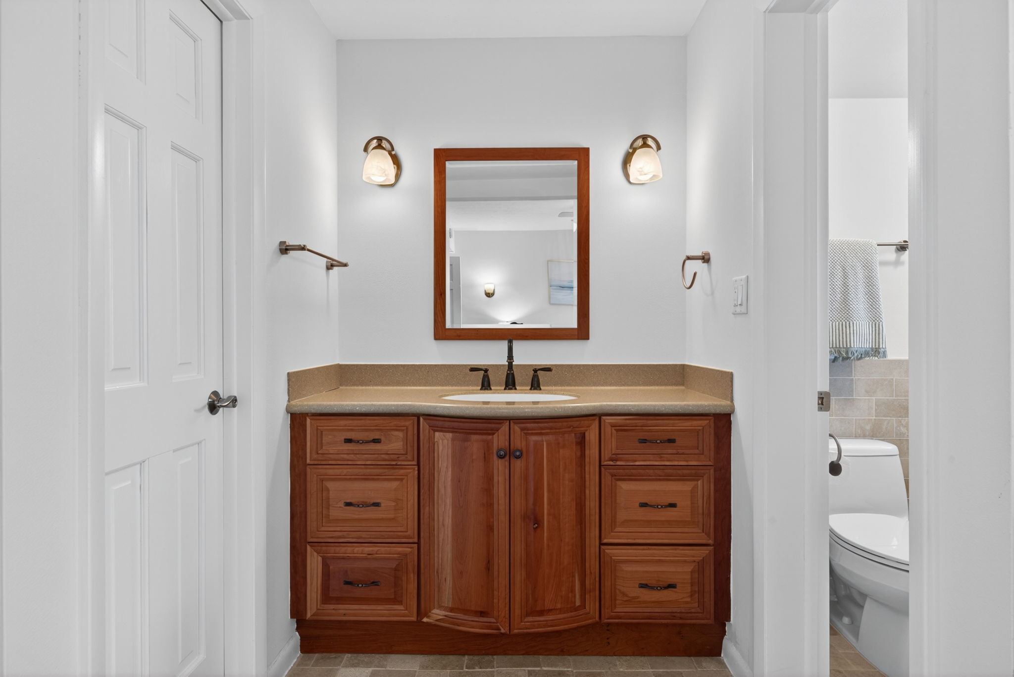 Large Vanity-Granite Counter