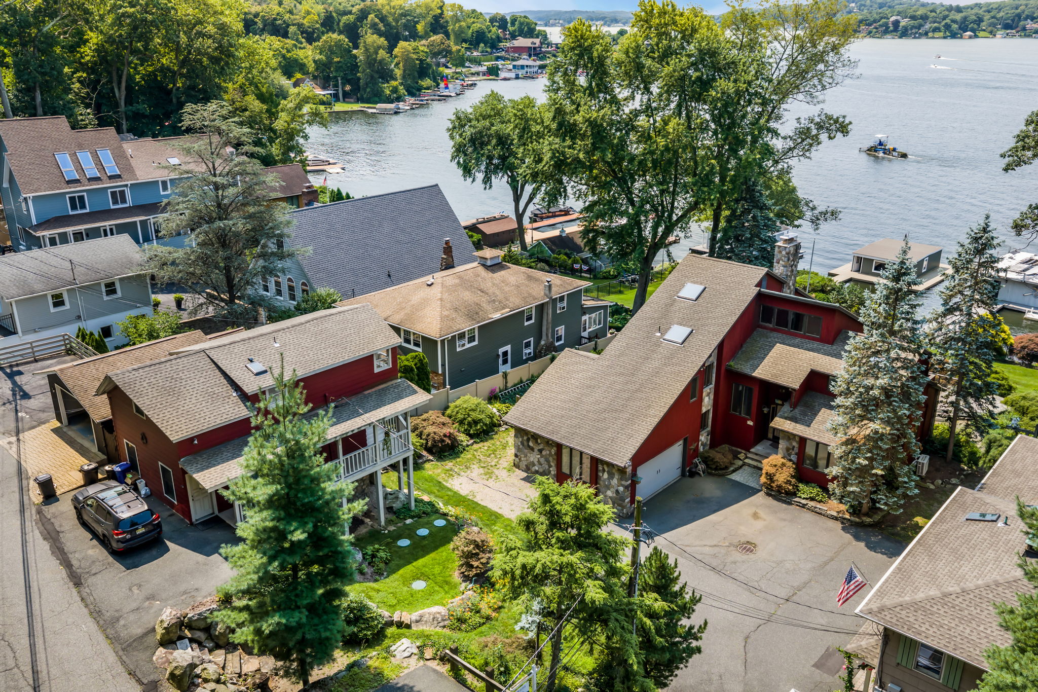 Overview of Cottage, 2 Story Custom home and boat house