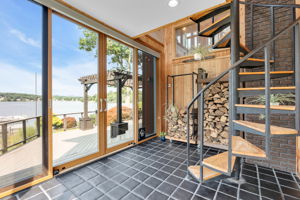1st floor sunroom off dining room with slider to spacious deck