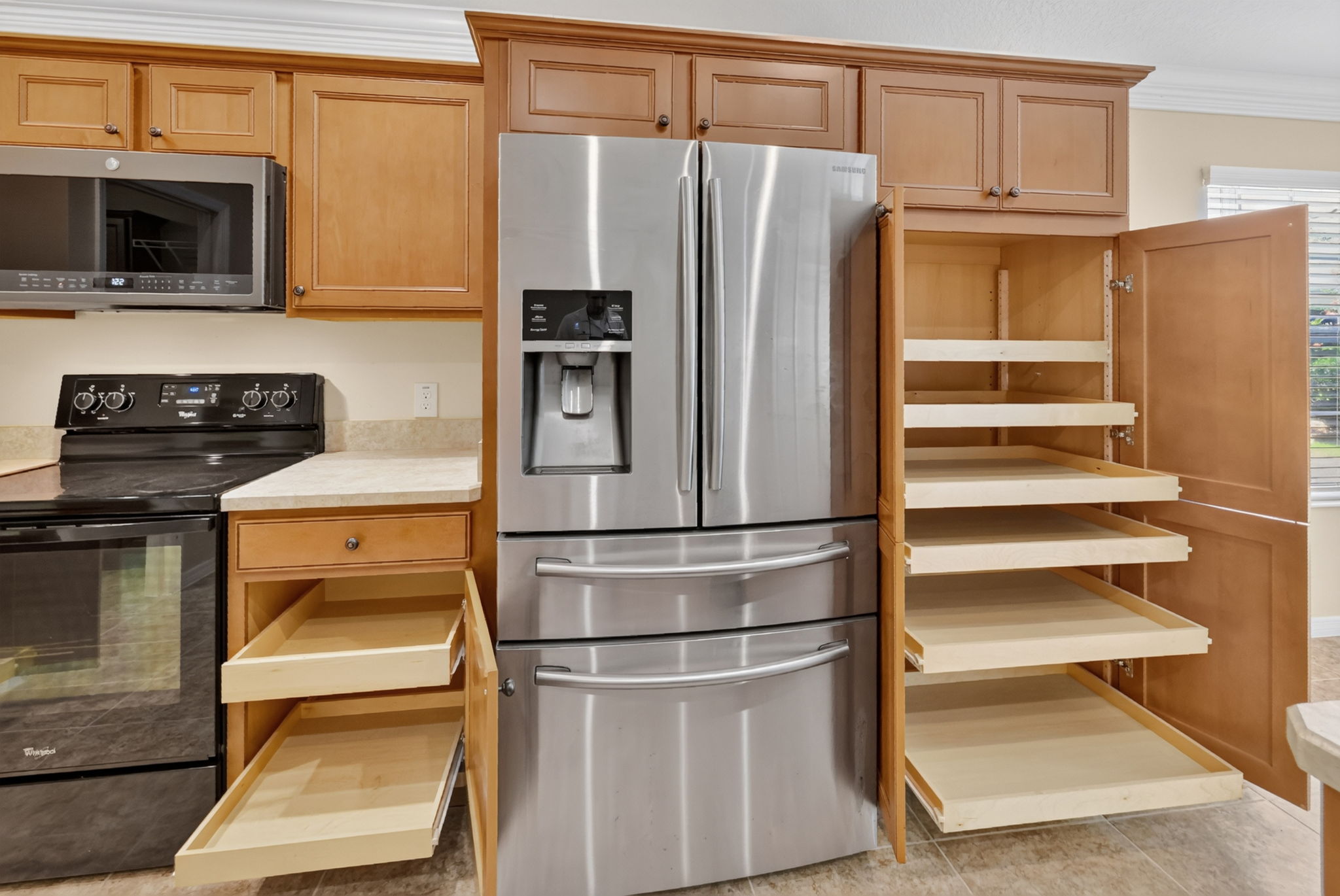 Kitchen with Roll-Out Shelving
