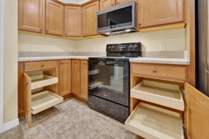 Kitchen with Roll-Out Shelving