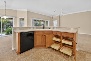 Kitchen with Roll-Out Shelving