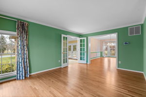 Living Room, Sun Room and Dining Room