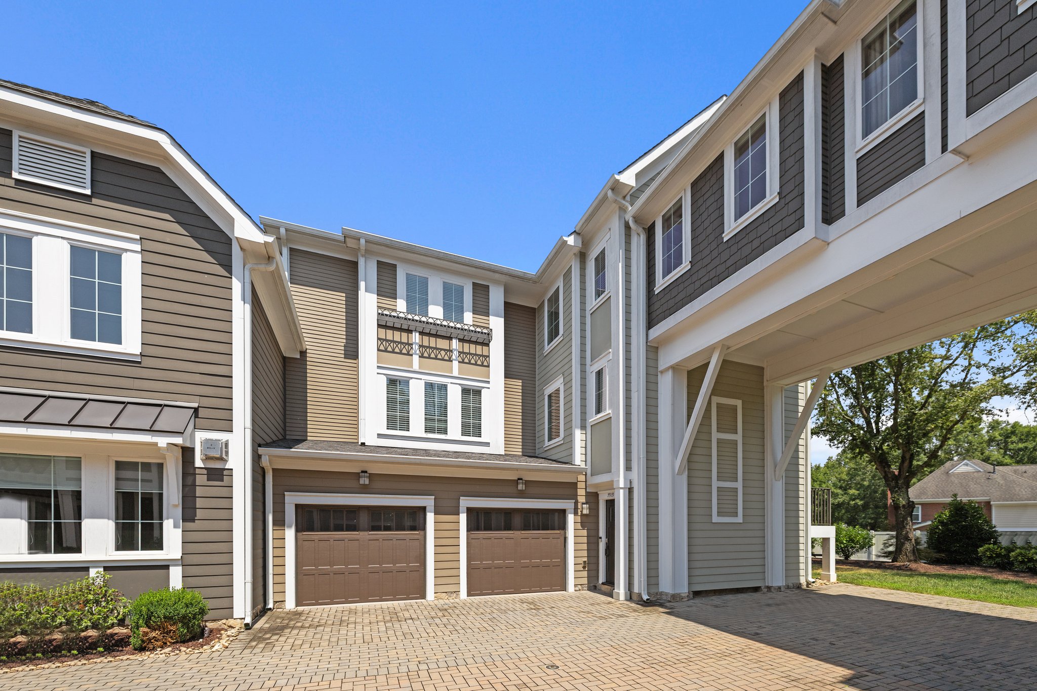 Oversized two-car garage.