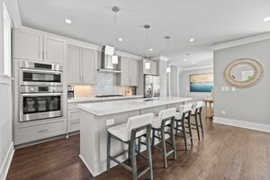Quartz Countertops, Pendulum Lighting
