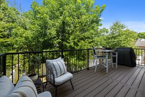 What a View! This second level steel balcony also features the ability to grill out:)