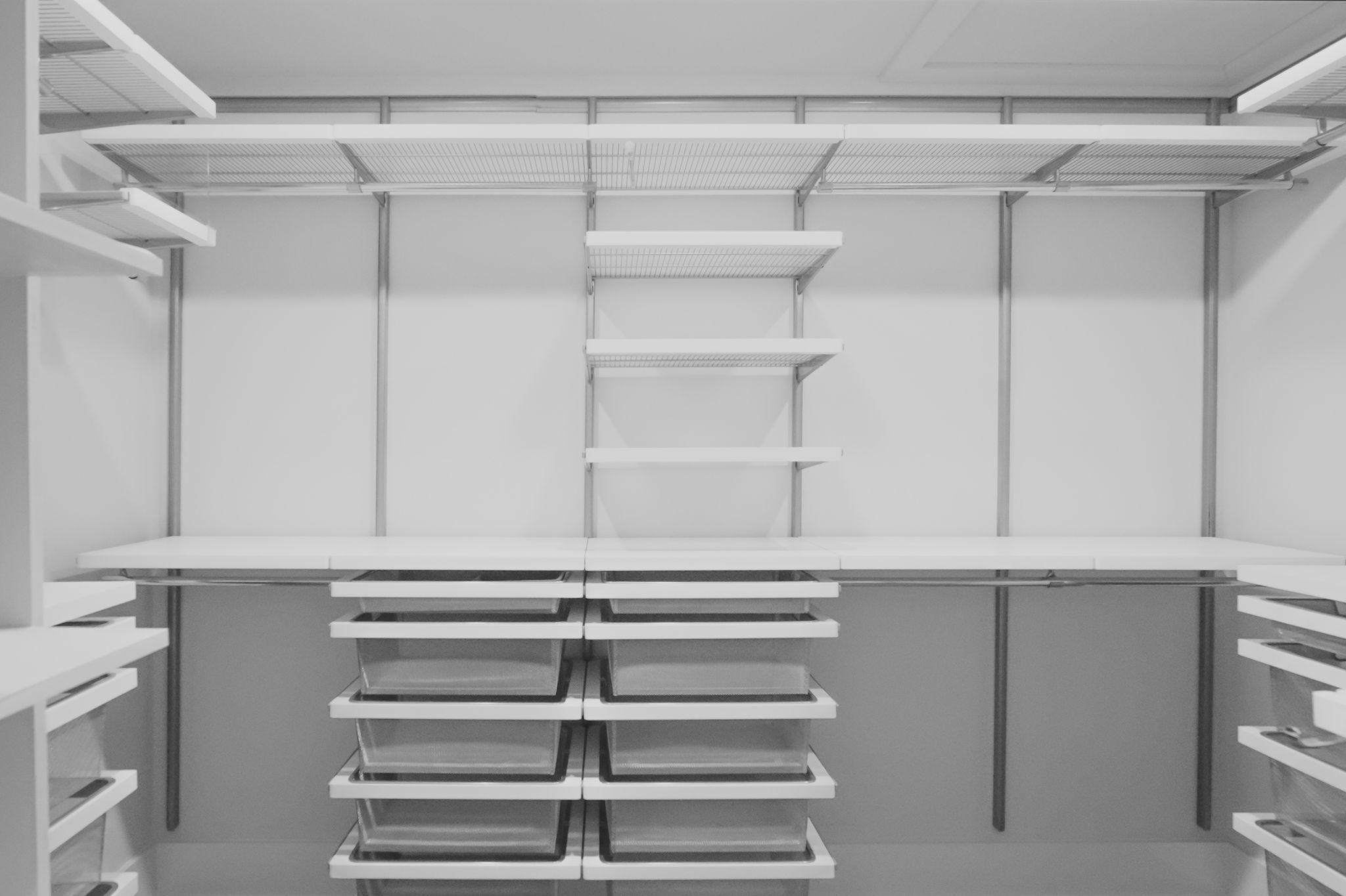 Custom Closet in Primary Suite + Separate Linen Closet