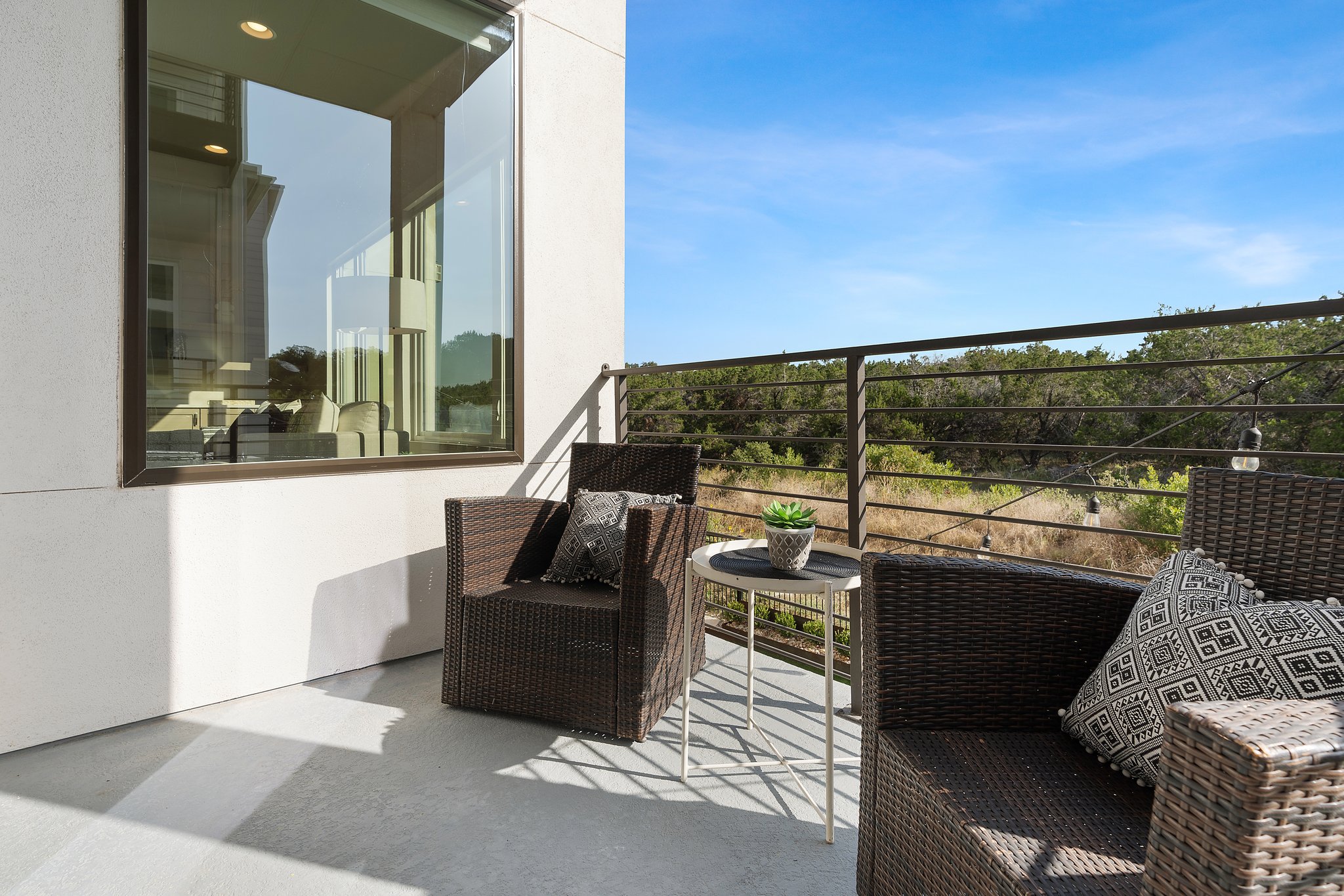 Step outside on 2nd & 3rd floor balconies