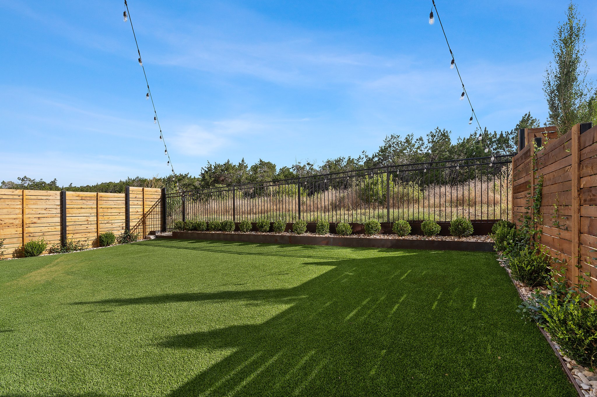 Backyard Privacy Fence and View of Greenbelt