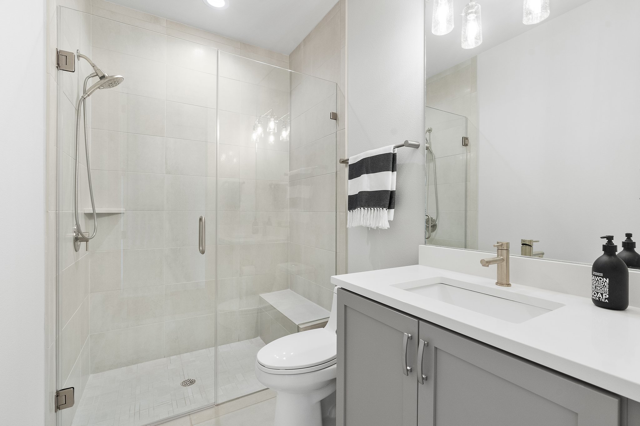 First Floor Full Bathroom, Walk in Shower