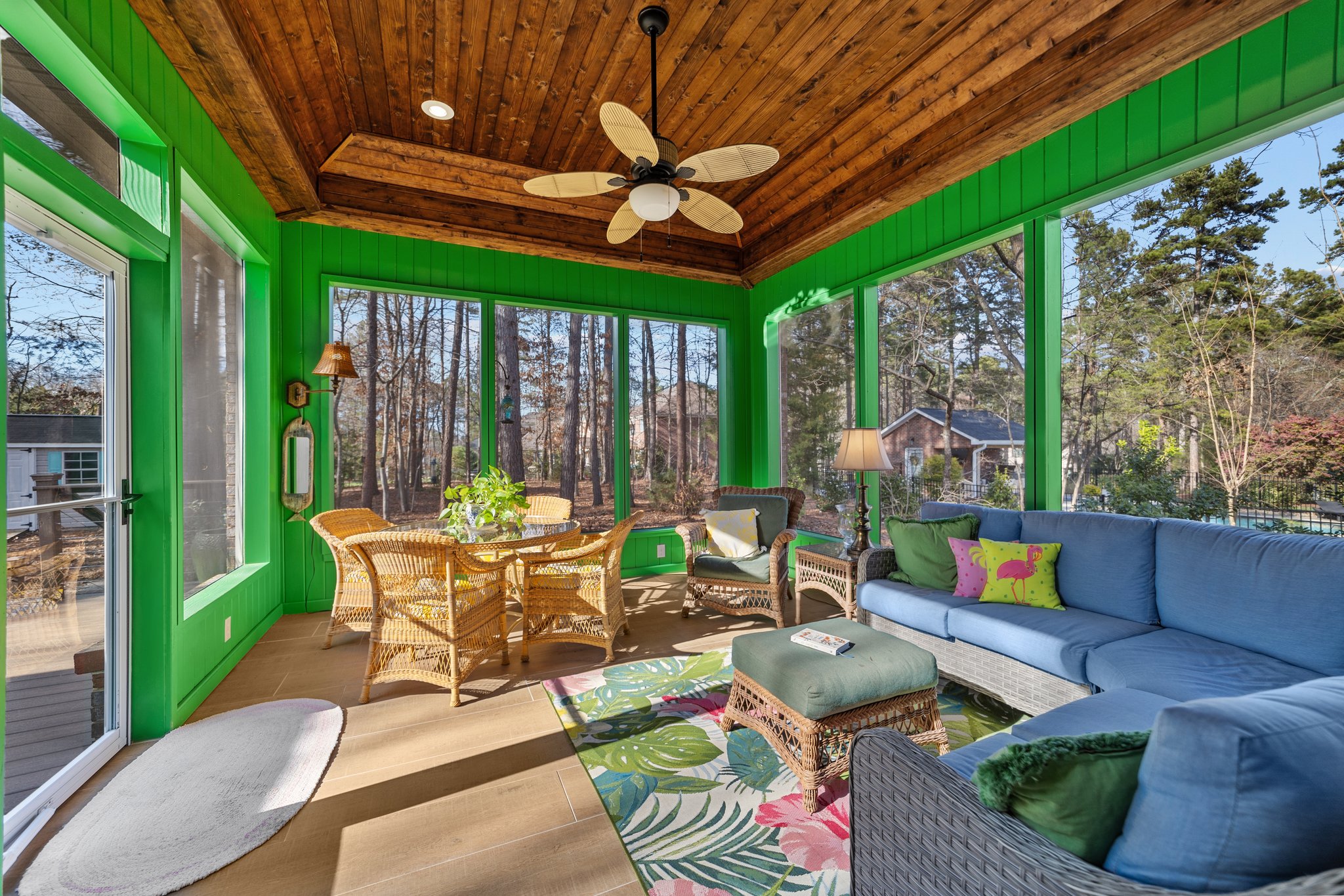 New floor, paint, and door, 14' x 15' porch
