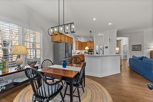 Plantation shutters on most windows