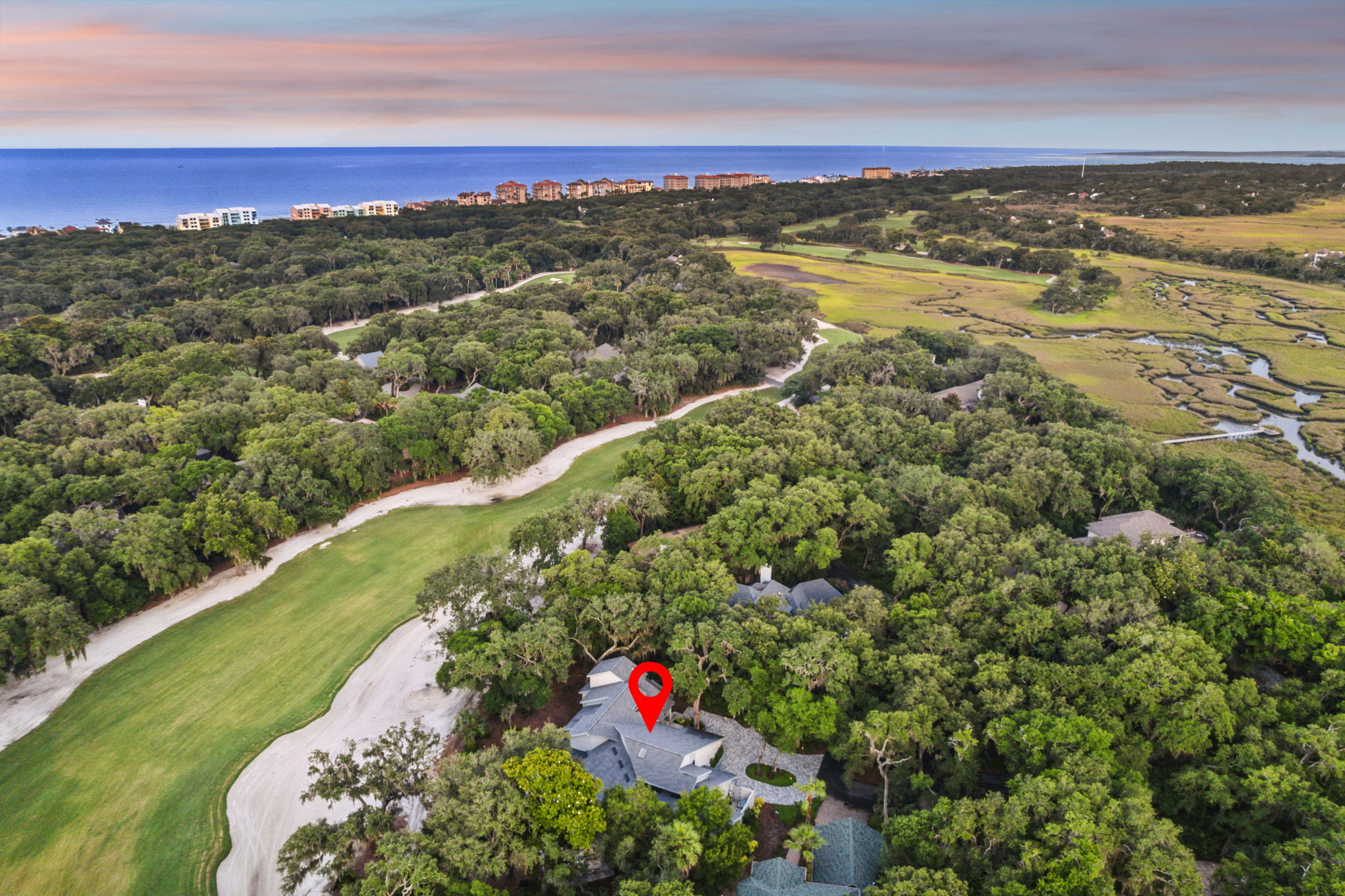 Twilight Aerial View