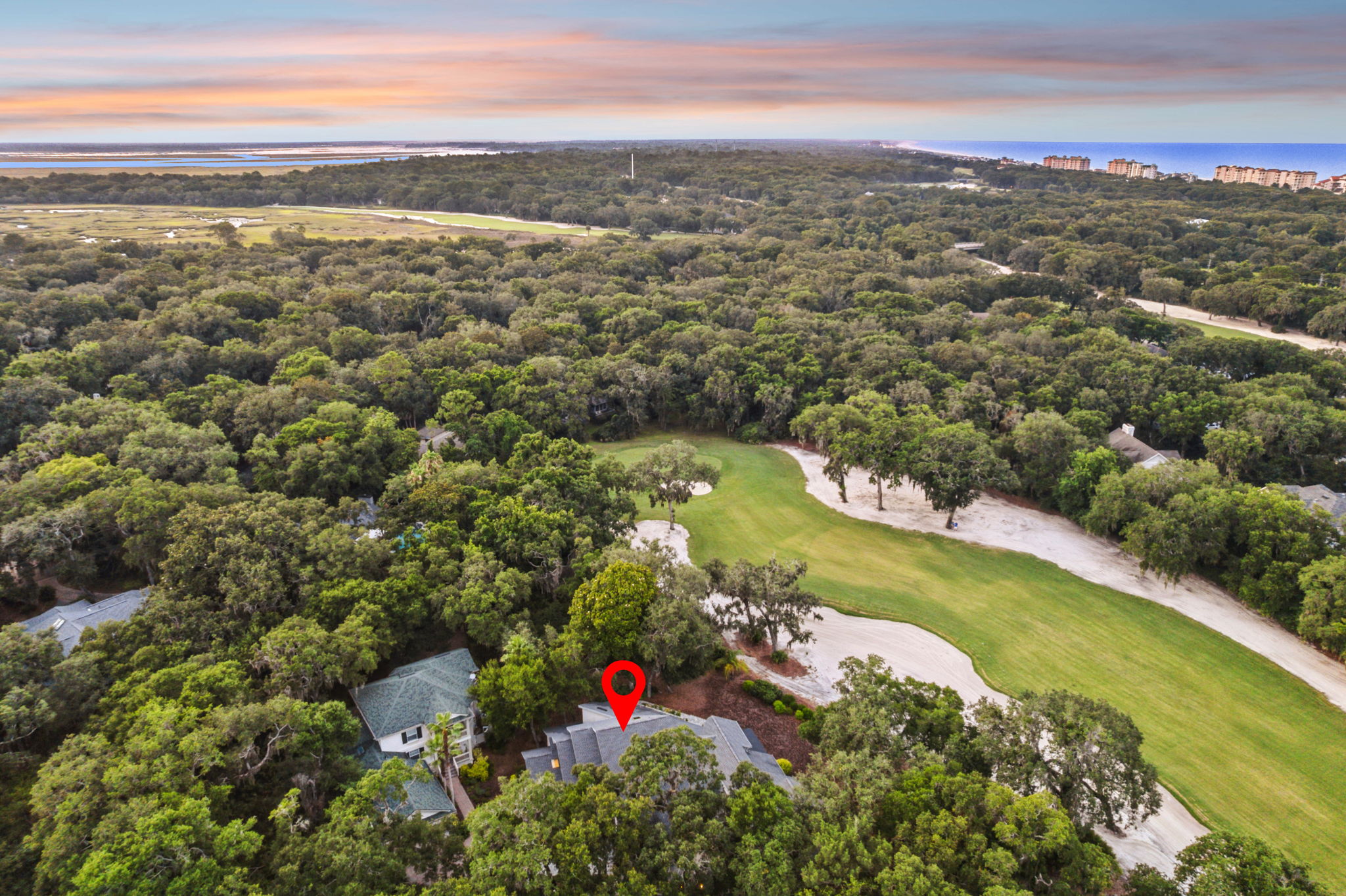 Twilight Aerial View