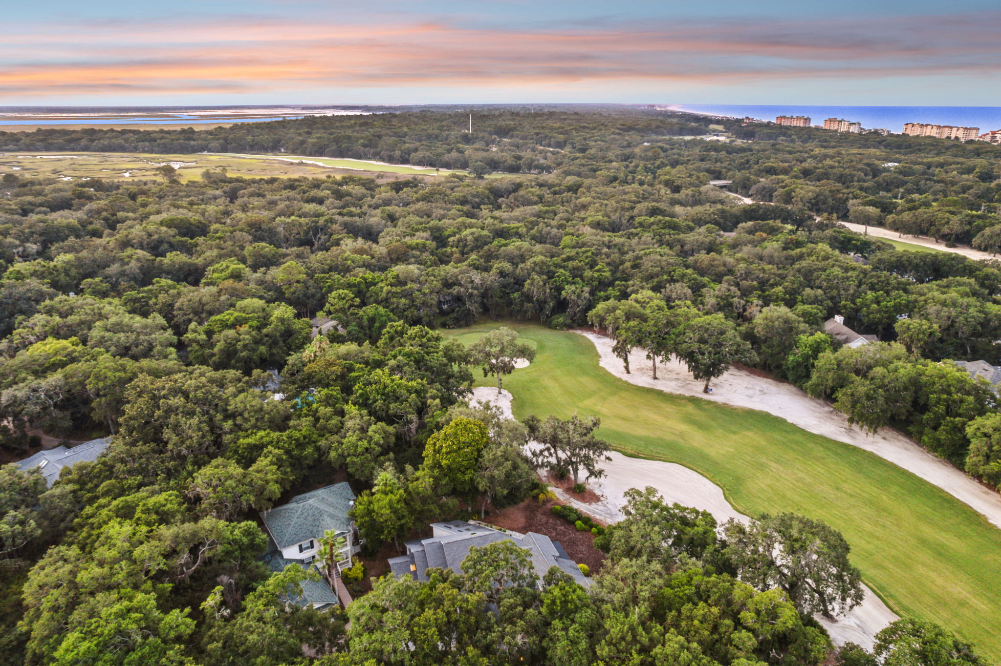 Twilight Aerial View