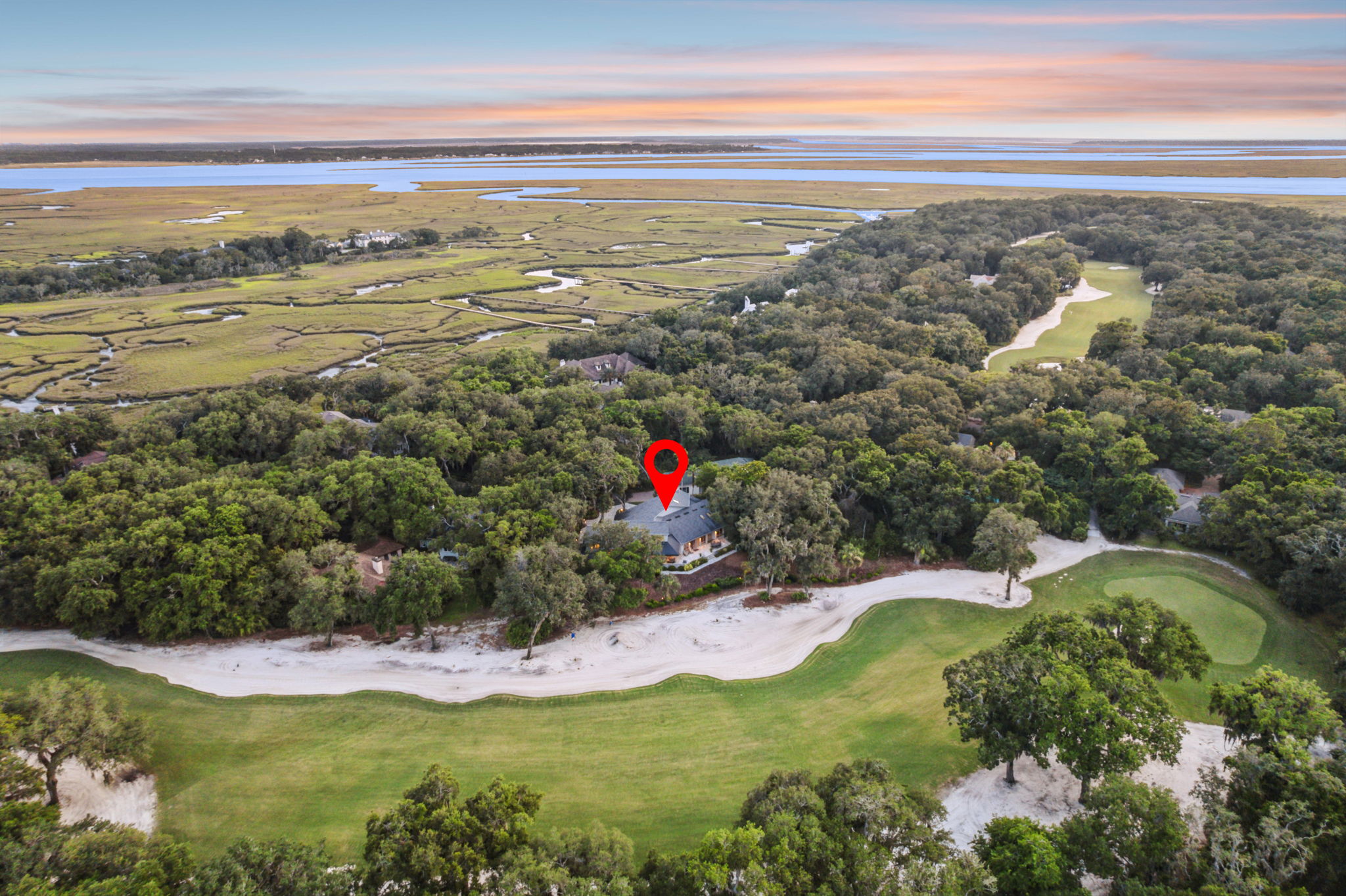 Twilight Aerial View