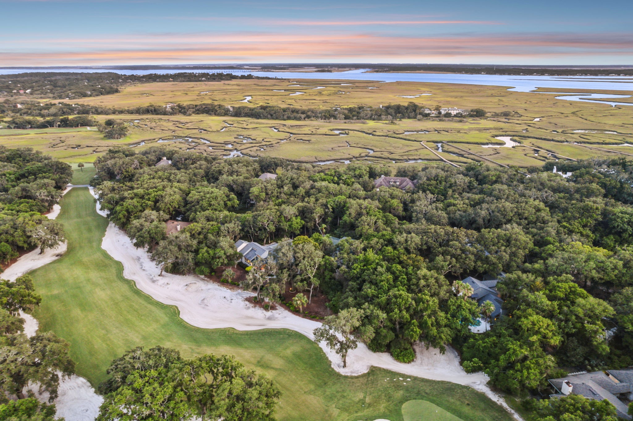 Twilight Aerial View