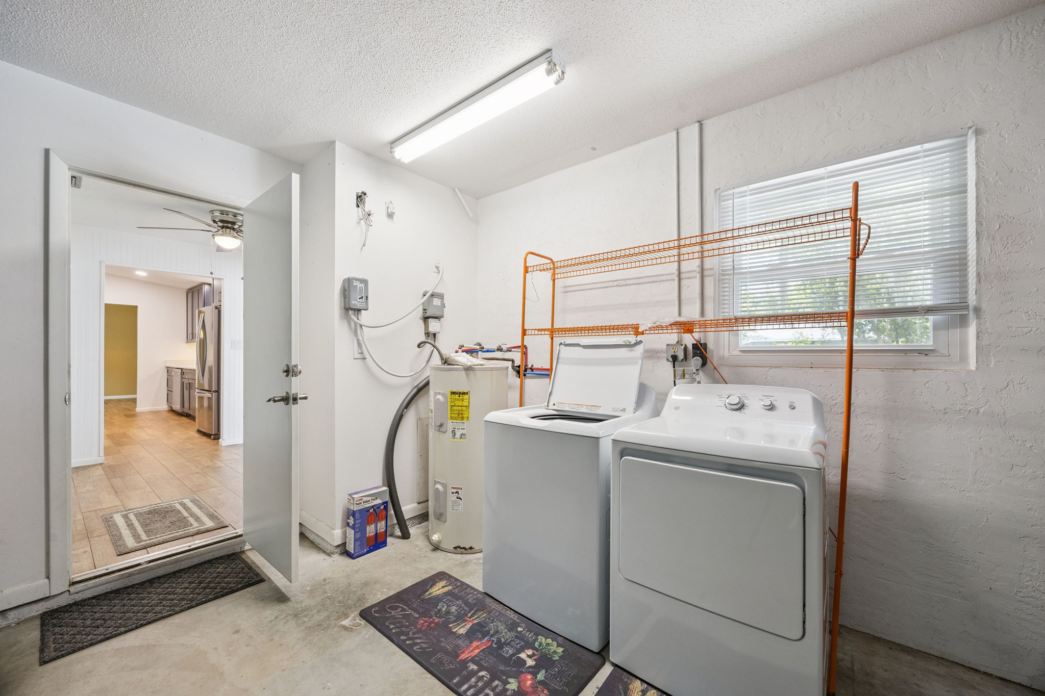 Laundry space in garage