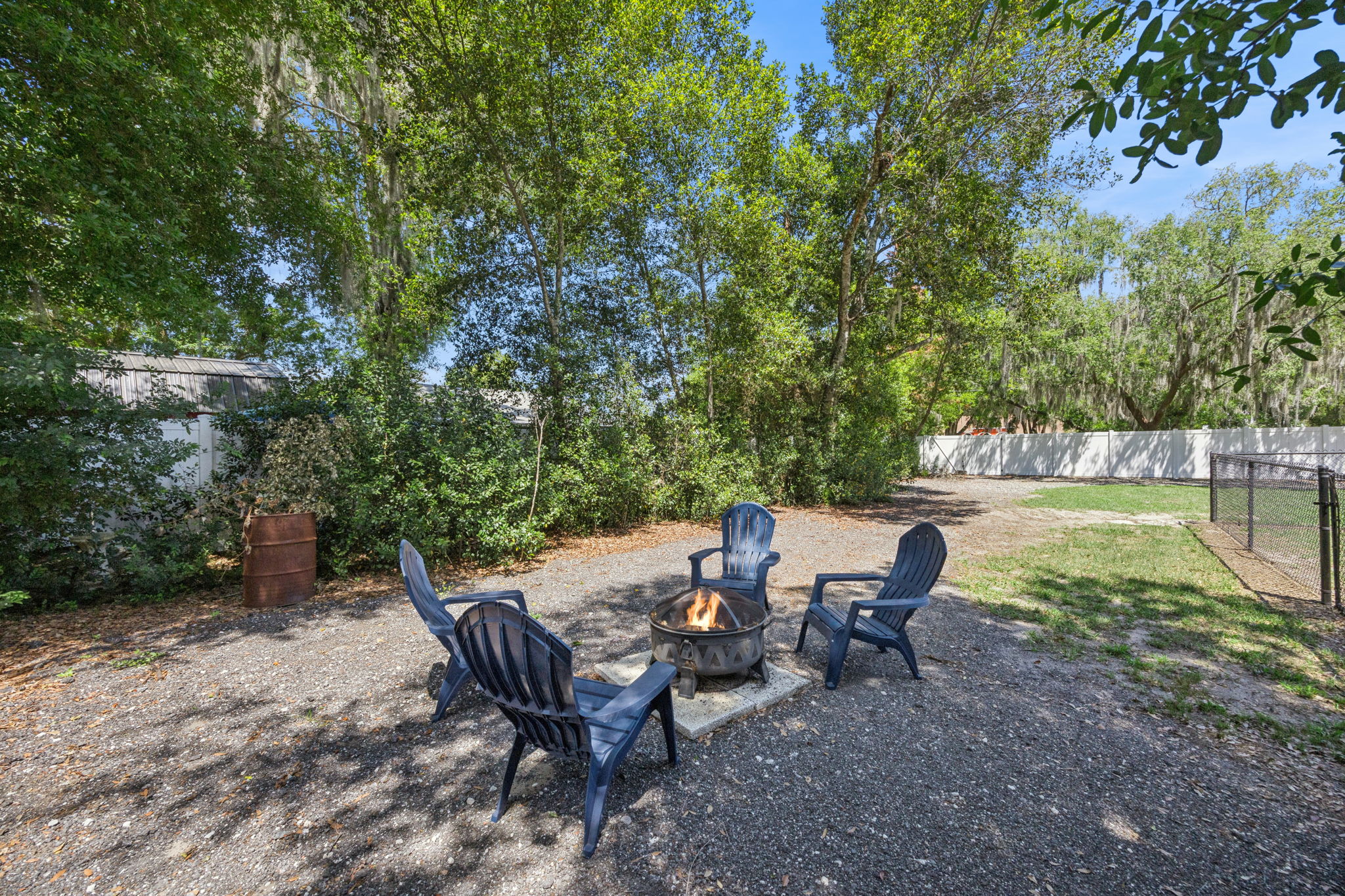 Firepit area for with additional room for guests and entertaining