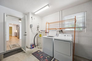 Laundry space in garage