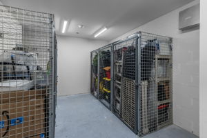 Extra storage space conveys with unit.