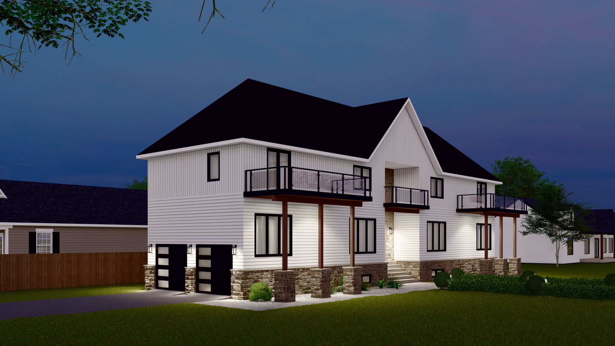 Visual rendering of potential completed house.