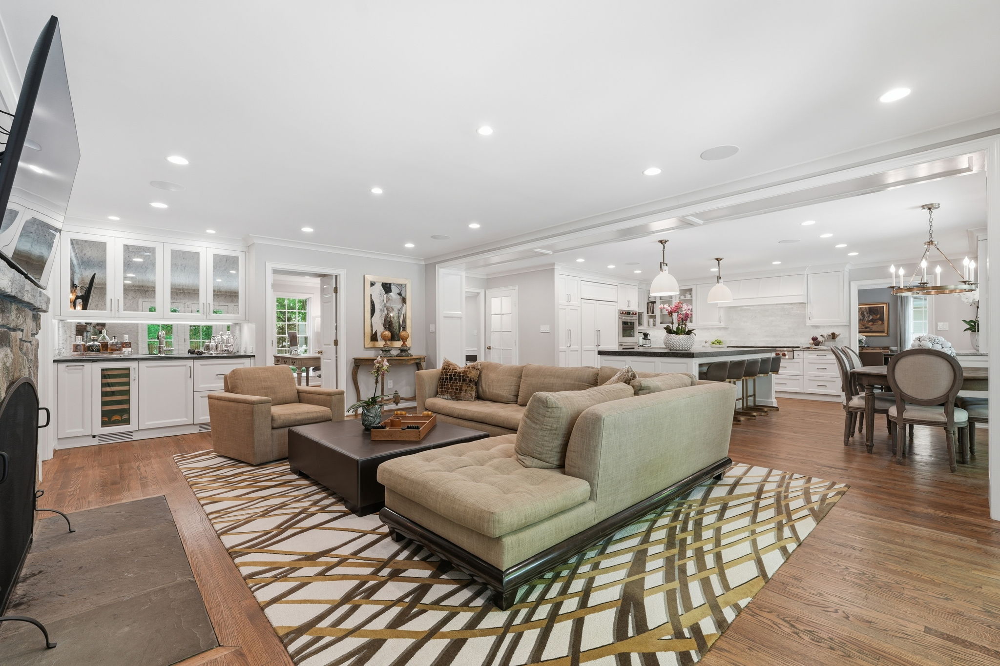 Family Room  with Wet Bar