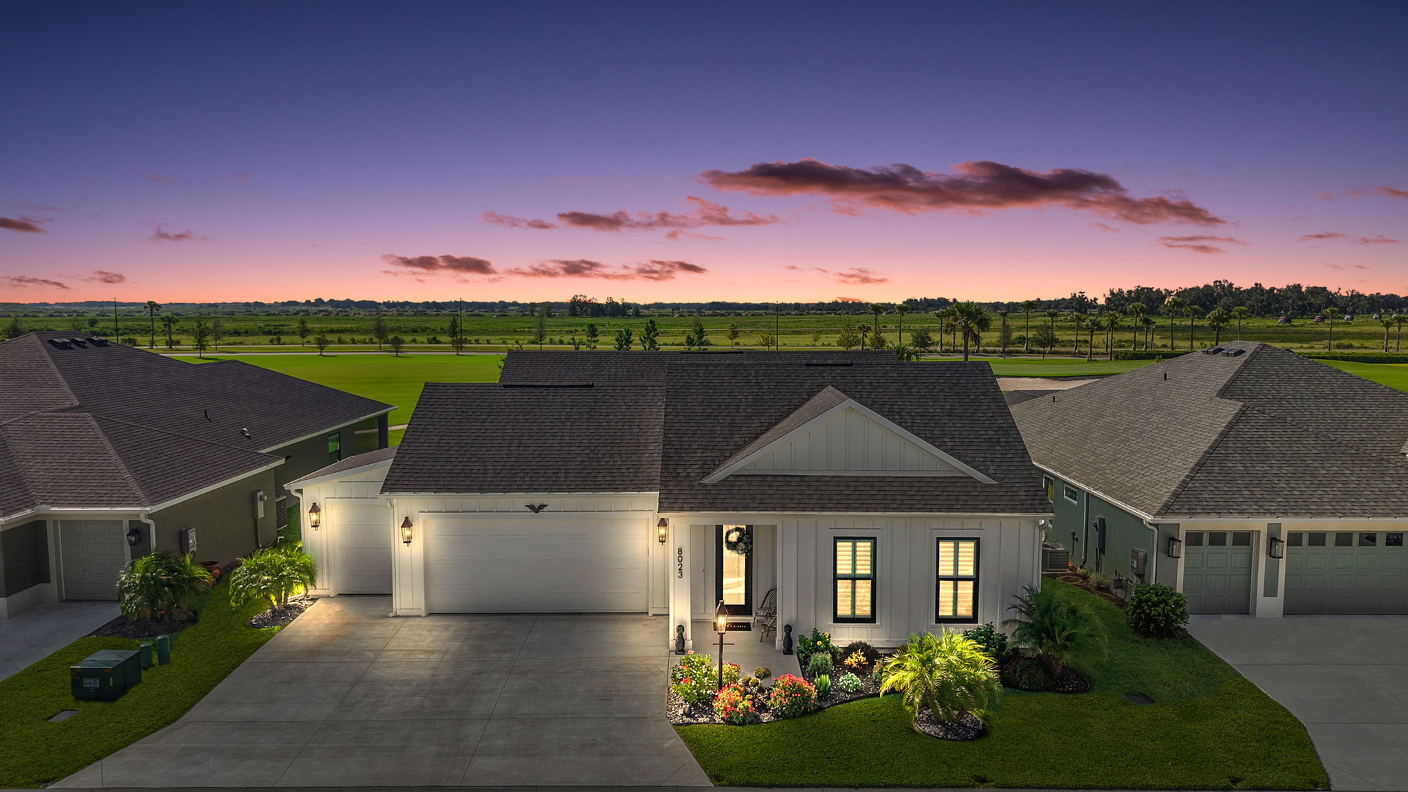 Twilight Front Elevation