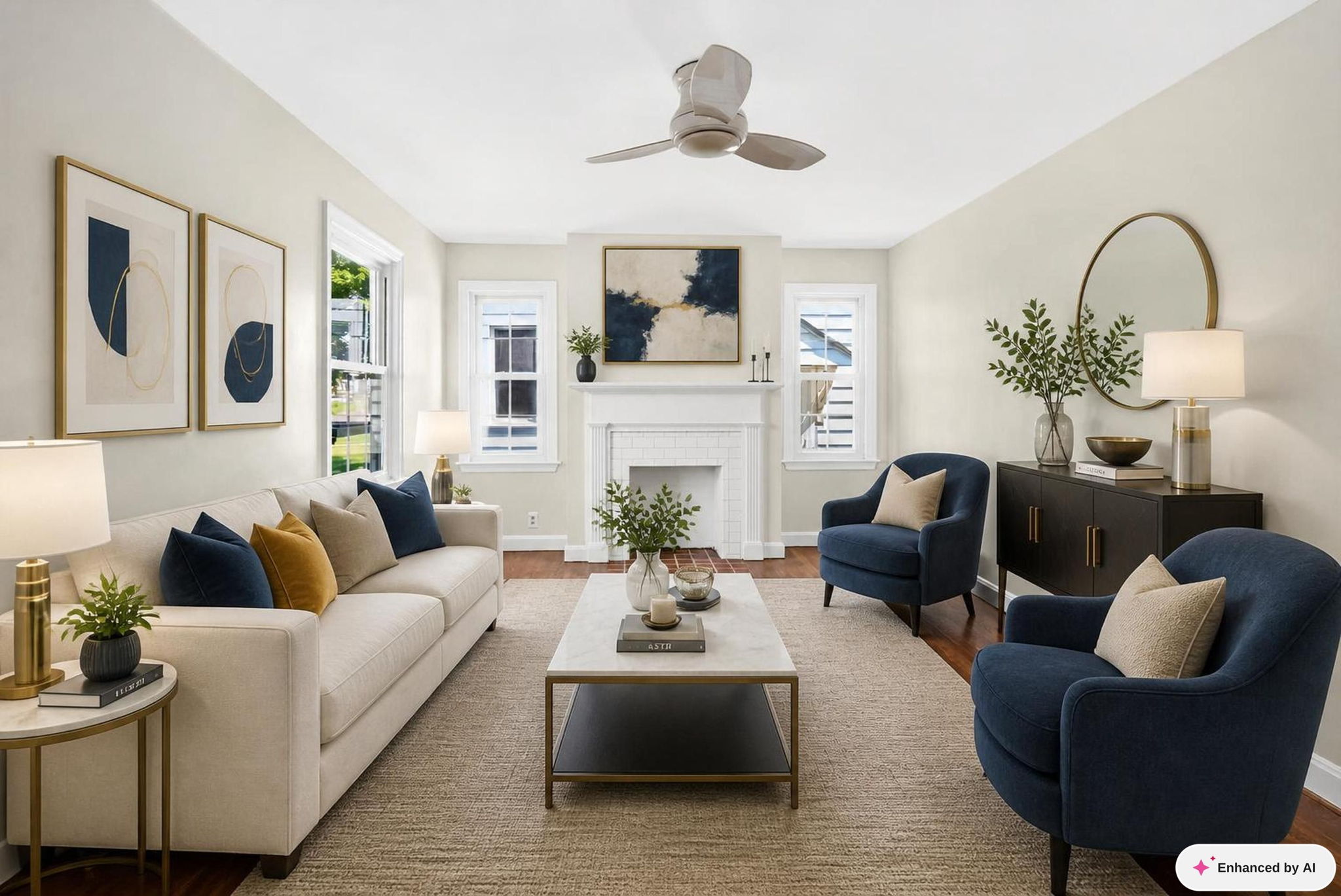 Living Room Virtually Staged