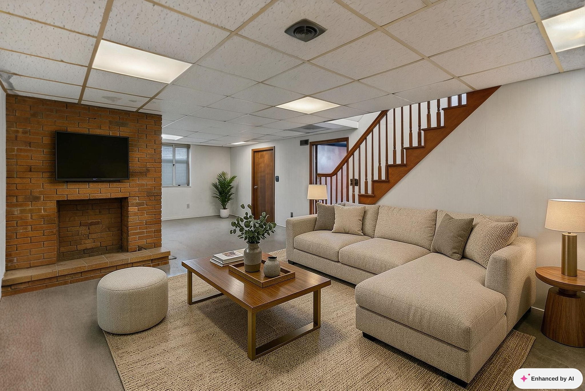 Lower Level Virtually Staged