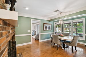 Kitchen-In Area with Fireplace