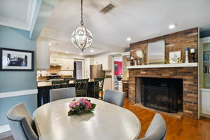 Kitchen-In Area with Fireplace