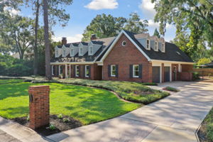 Two car garage on side of house