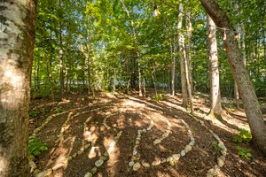 Walking trail with meditation labyrinth