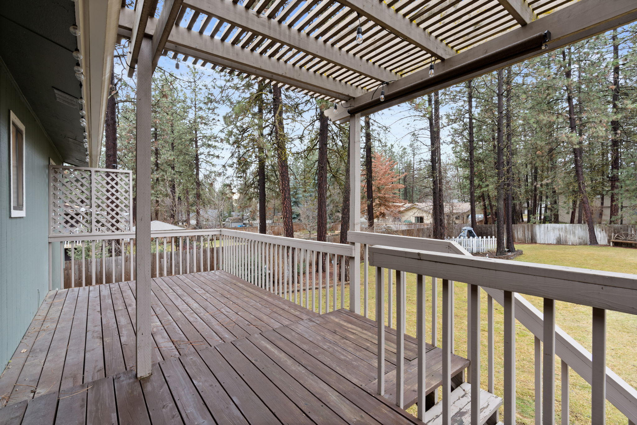 Pergola and huge yard