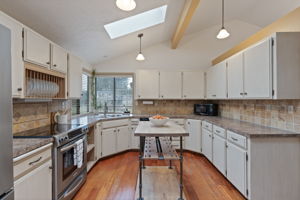 Large kitchen with natural light
