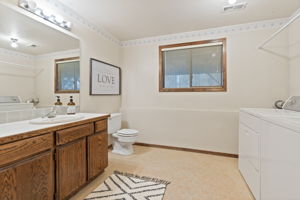 Laundry and 3/4 bath