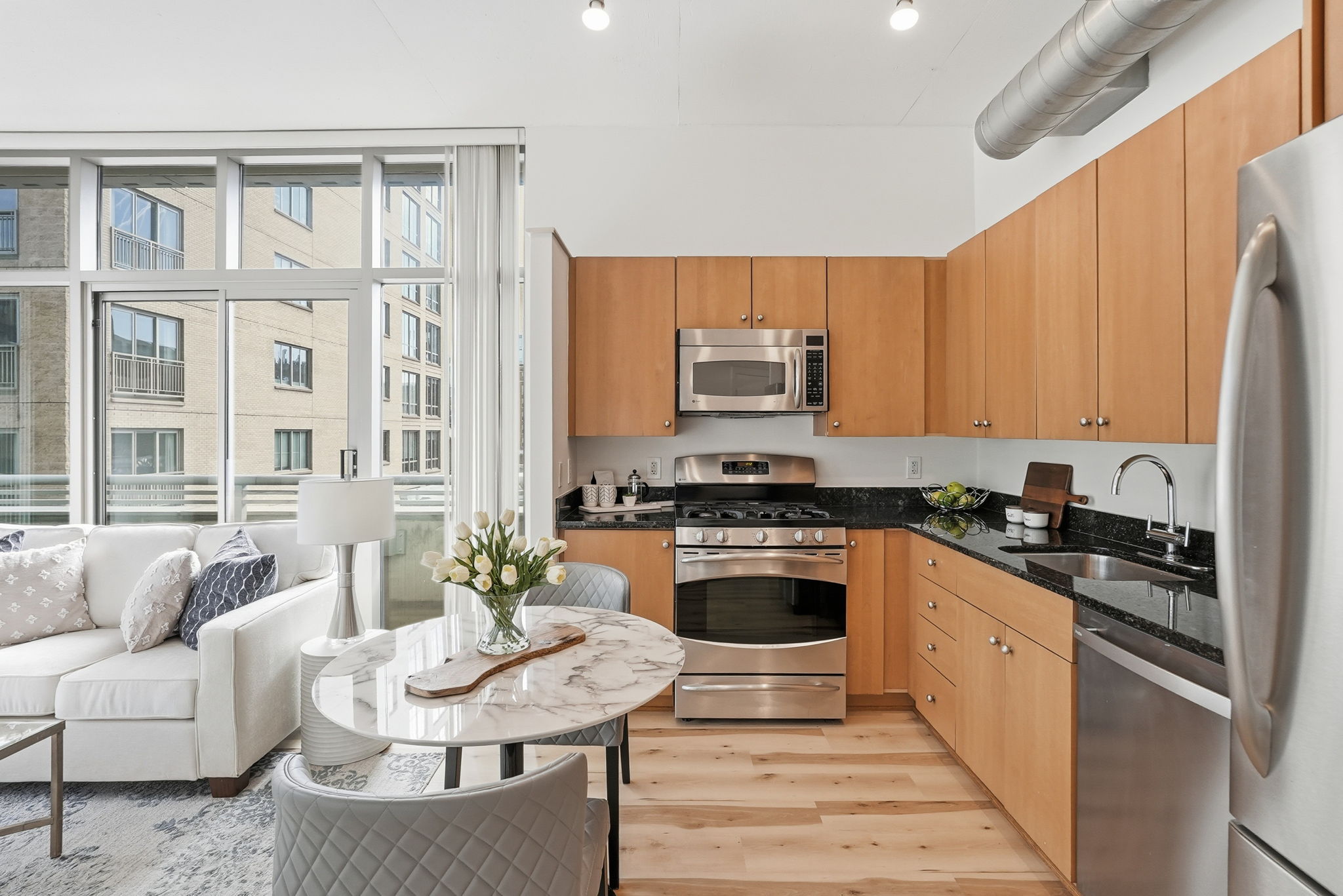 Kitchen with Stainless Steel Appliances and Gas Cooking