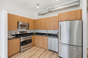 Kitchen with Stainless Steel Appliances and Gas Cooking