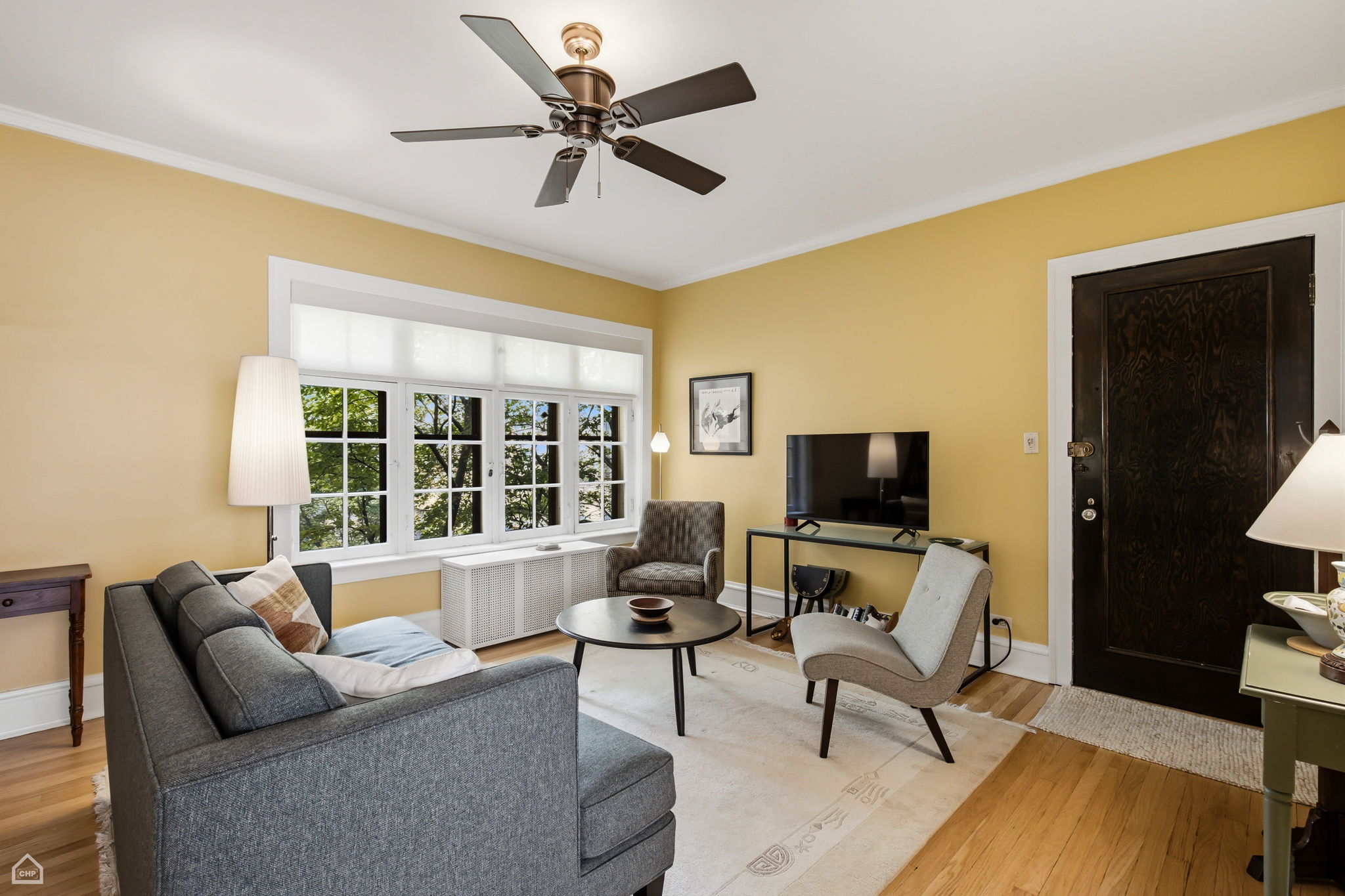 Sun-filled living room