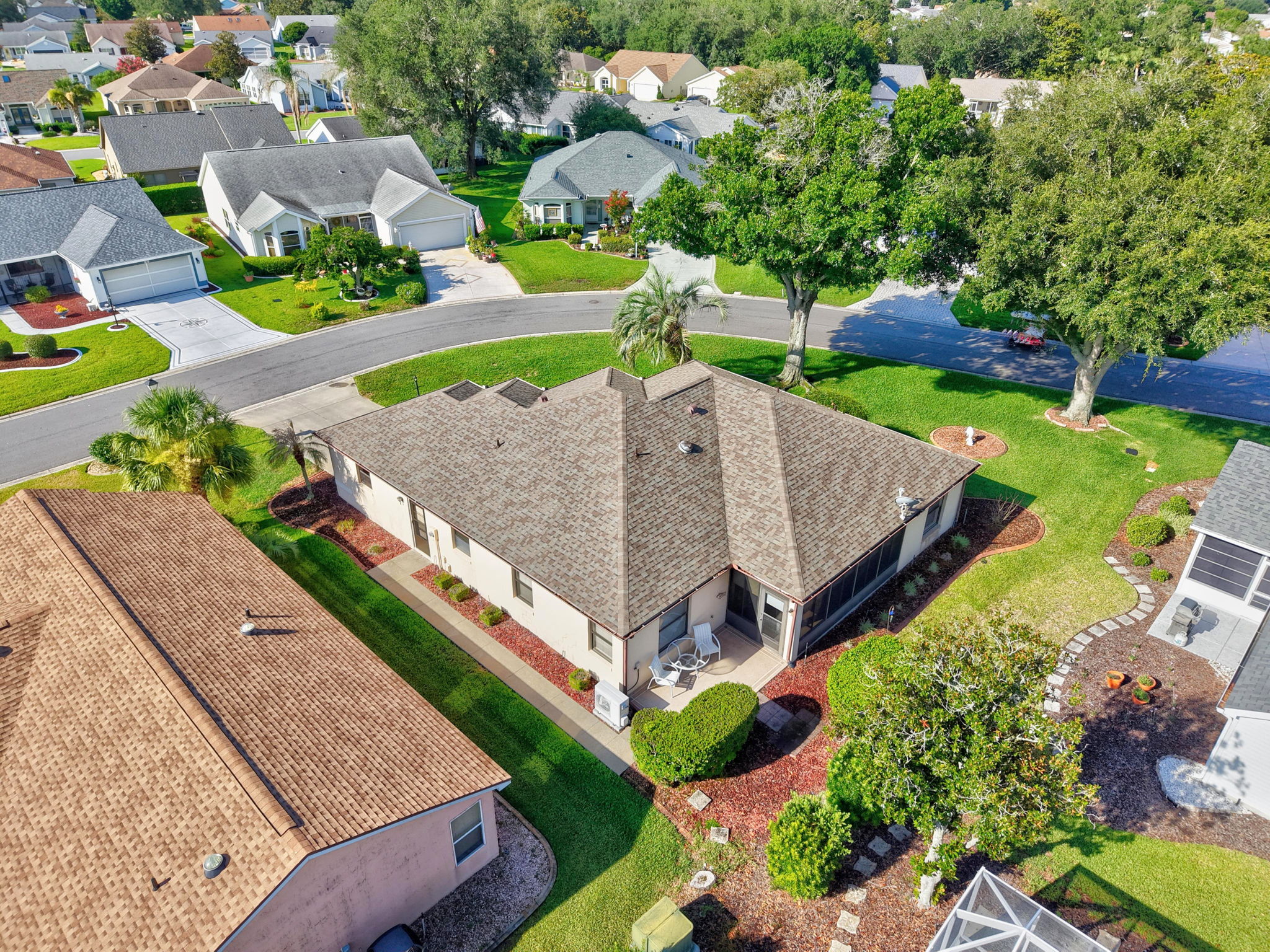 Aerial Rear and Side Elevation with Large Corner Lot and ROOM FOR A POOL!