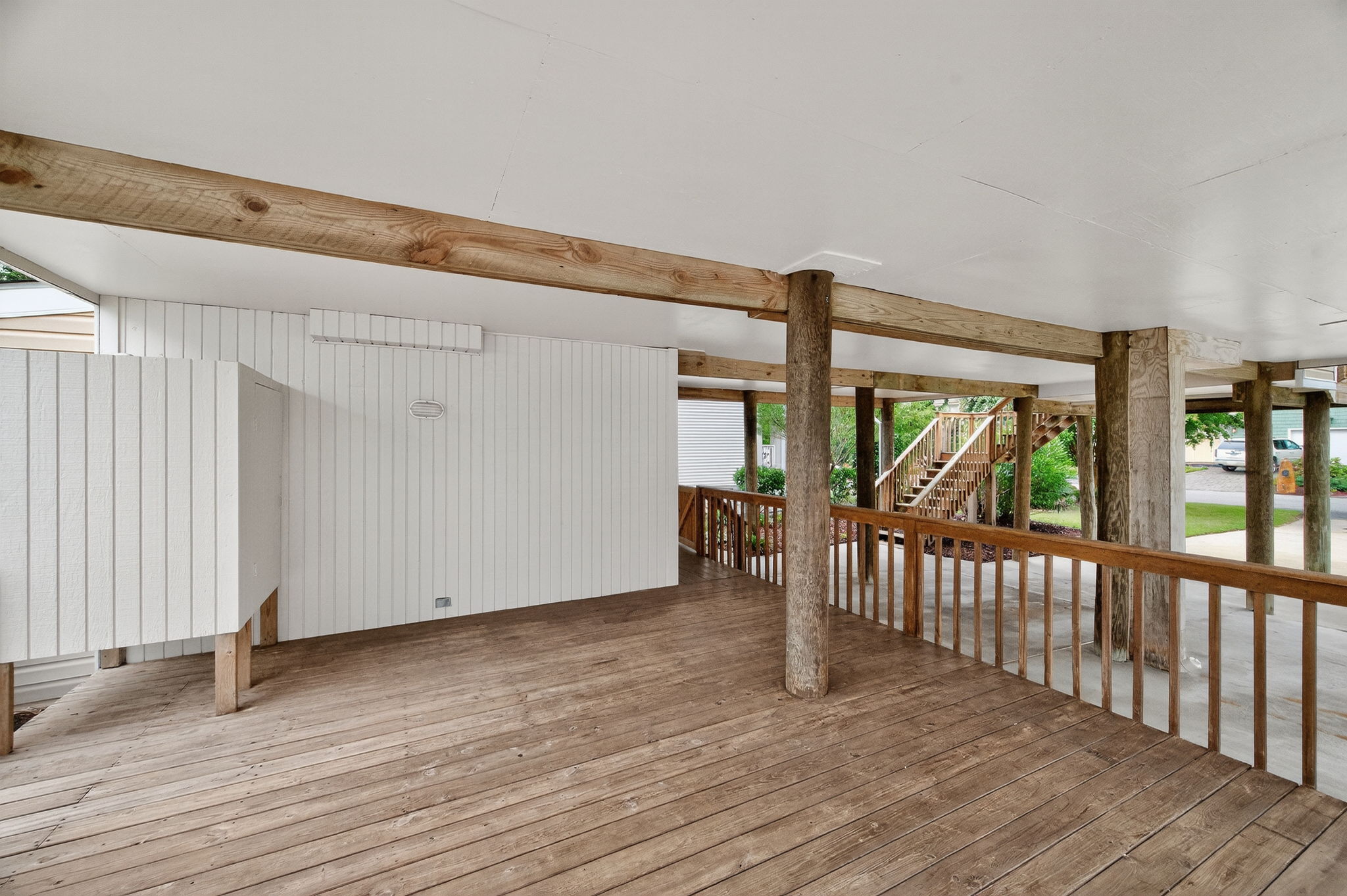 Covered Deck and Outside Shower