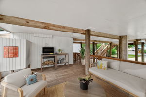 Covered Deck and Outside Shower-Virtually Staged